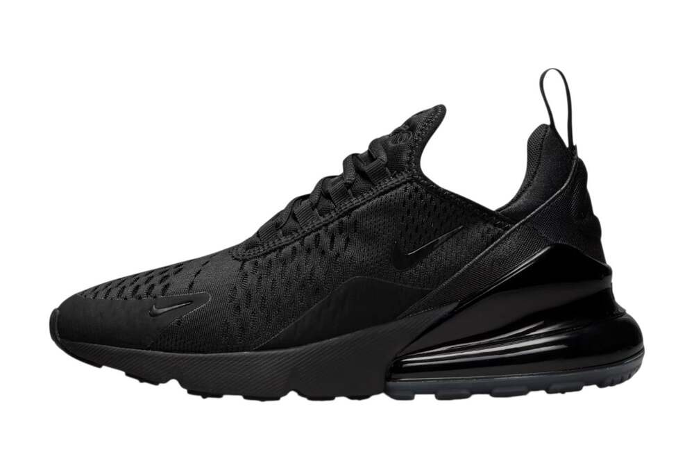 NIKE Air Max 270 'Triple Black' Running Shoes Size 6.5